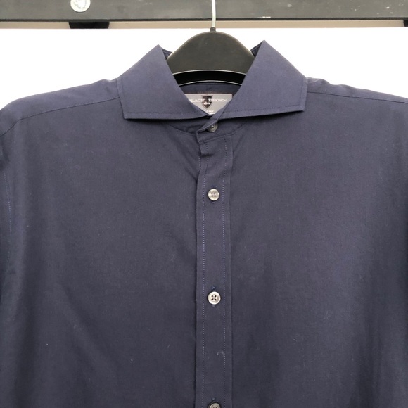 BLACK BROWN 1826 navy dress shirt - Picture 2 of 8